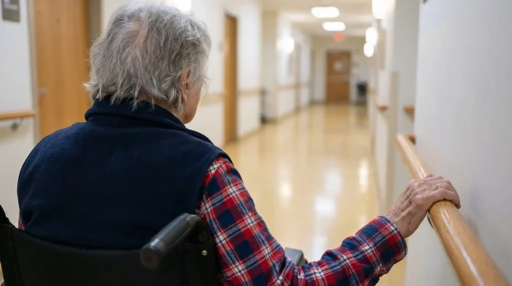 wheelchair ramp installed at home entrance for elderly parent aging in place