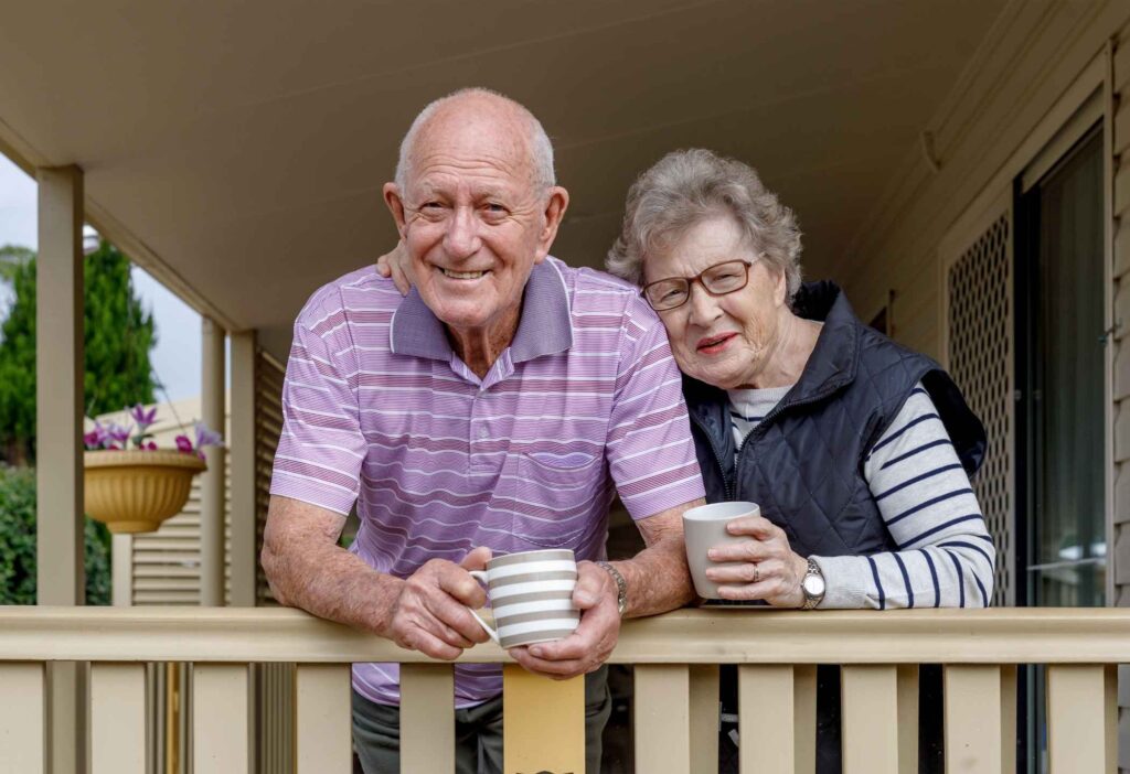 Senior parent enjoying independence and familiar routines at home